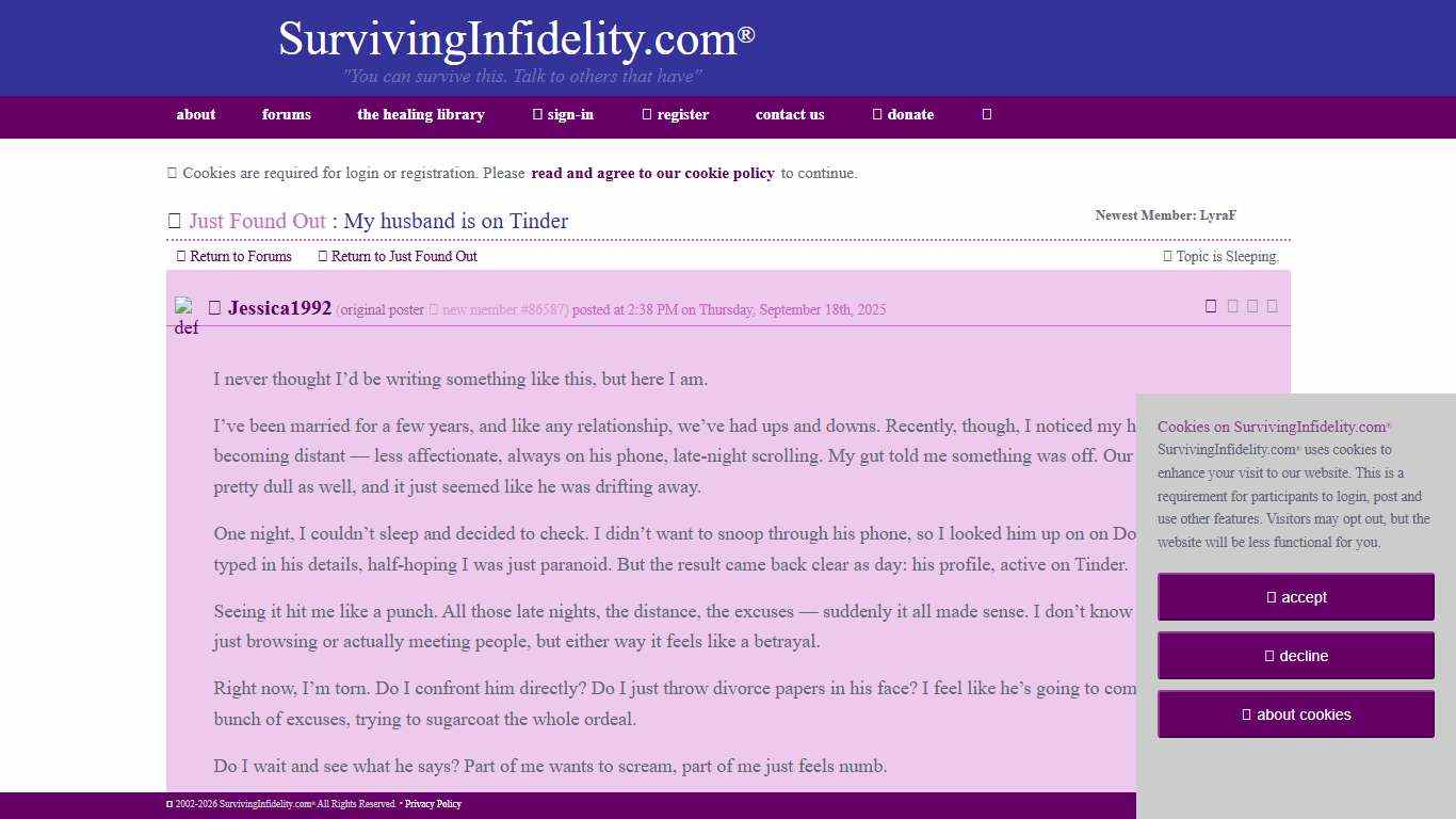 Just Found Out: My husband is on Tinder