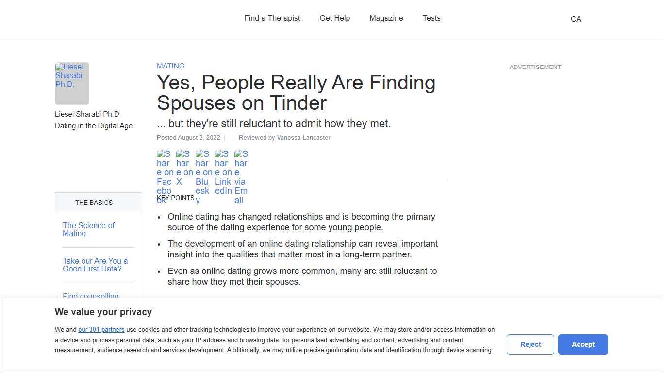 Yes, People Really Are Finding Spouses on Tinder Psychology Today Canada